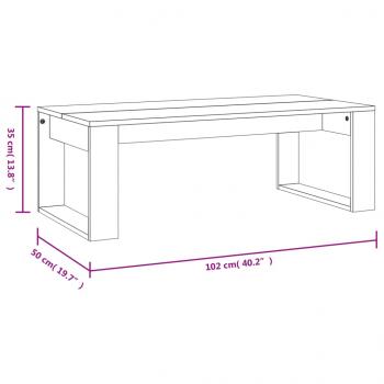 Couchtisch Weiß 102x50x35 cm Holzwerkstoff