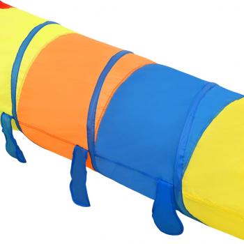 Spieltunnel mit 250 Bällen Mehrfarbig 245 cm Polyester