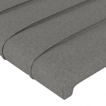 Kopfteile 4 Stk. Dunkelgrau 72x5x78/88 cm Stoff