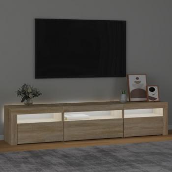 TV-Schrank mit LED-Leuchten Sonoma-Eiche 195x35x40 cm