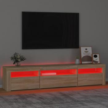 TV-Schrank mit LED-Leuchten Sonoma-Eiche 195x35x40 cm