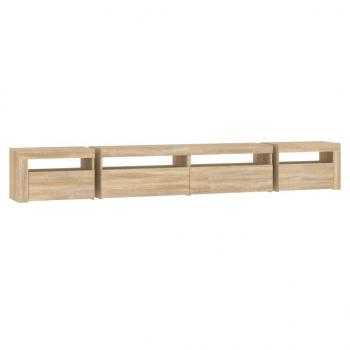 TV-Schrank mit LED-Leuchten Sonoma-Eiche 270x35x40 cm