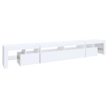 TV-Schrank mit LED-Leuchten Weiß 260x36,5x40 cm