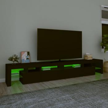 TV-Schrank mit LED-Leuchten Schwarz 260x36,5x40 cm