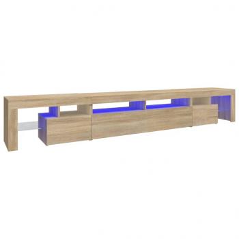 TV-Schrank mit LED-Leuchten Sonoma-Eiche 260x36,5x40 cm