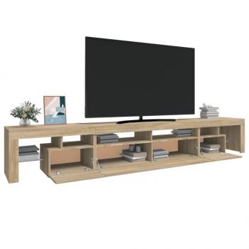 TV-Schrank mit LED-Leuchten Sonoma-Eiche 260x36,5x40 cm