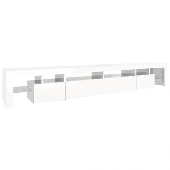 TV-Schrank mit LED-Leuchten Hochglanz-Weiß 260x36,5x40 cm