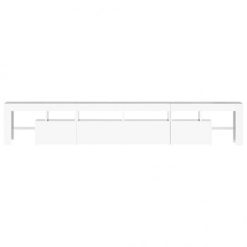 TV-Schrank mit LED-Leuchten Hochglanz-Weiß 230x36,5x40 cm