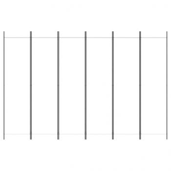 6-tlg. Paravent Weiß 300x200 cm Stoff