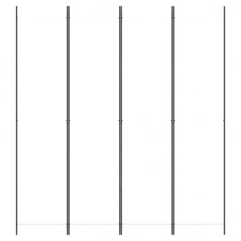 4-tlg. Paravent Weiß 200x220 cm Stoff