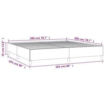 Bettgestell Dunkelgrau 200x200 cm Stoff