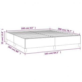 Bettgestell Dunkelbraun 160x200 cm Stoff