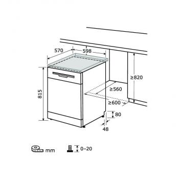 Exquisit GSP9614-030B Standgeschirrspüler, 60 cm breit, 14 Maßgedecke, 6 Programme, EcoProgramm, Auto Door Open, LED Display, inox