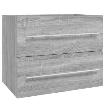 Waschbeckenschrank Grau Sonoma 60x38,5x48 cm Holzwerkstoff