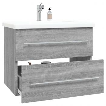 Waschbeckenschrank Grau Sonoma 60x38,5x48 cm Holzwerkstoff