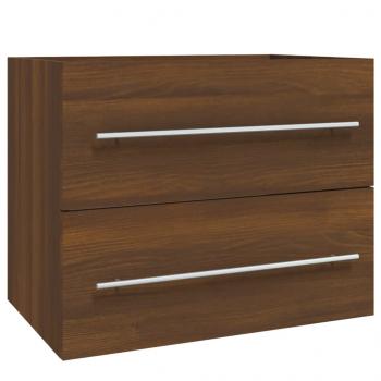 Waschbeckenschrank Braun Eichen-Optik 60x38,5x48 cm