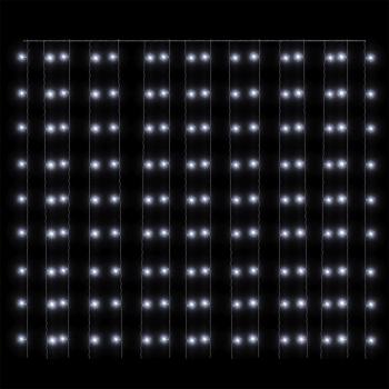 LED-Lichtervorhang 3x3 m 300 LED Kaltweiß 8 Funktionen