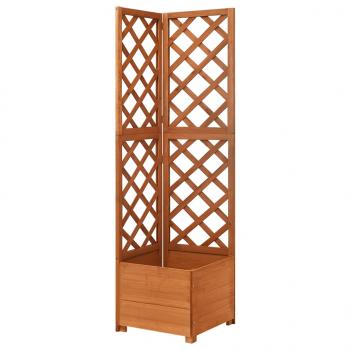 ARDEBO.de - Eck-Spalier mit Pflanzkasten 40x40x150cm Massivholz Tanne