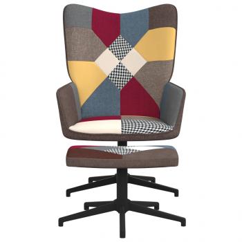 Relaxsessel mit Hocker Patchwork Stoff