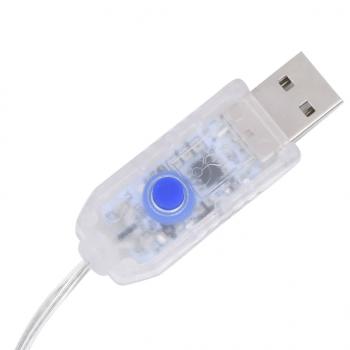 LED Sternenvorhang Lichterkette 500 LED Blau 8 Funktionen