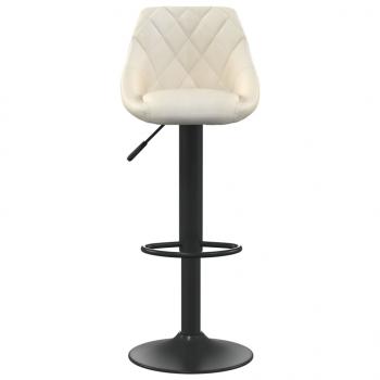 Barhocker 2 Stk. Creme Samt