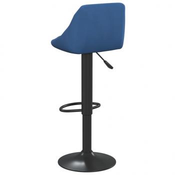 Barhocker 2 Stk. Blau Samt