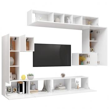 8-tlg. TV-Schrank-Set Weiß Holzwerkstoff