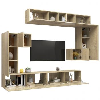 8-tlg. TV-Schrank-Set Sonoma-Eiche Holzwerkstoff