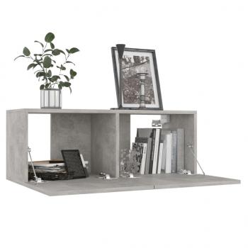 5-tlg. TV-Schrank-Set Betongrau Holzwerkstoff