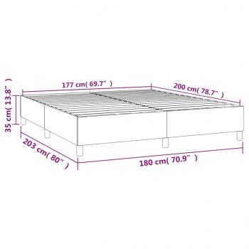 Bettgestell Schwarz 180×200 cm Stoff