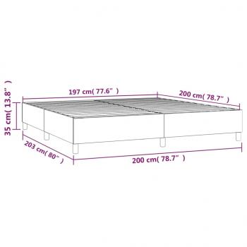 Bettgestell Dunkelgrau 200x200 cm Stoff