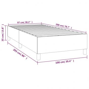 Bettgestell Schwarz 100x200 cm Samt