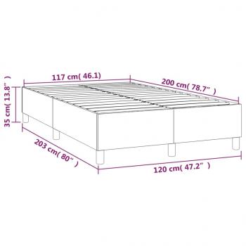 Bettgestell Hellgrau 120x200 cm Samt