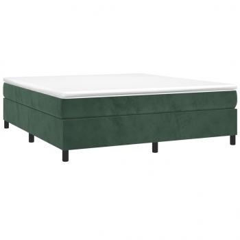 Boxspringbett Dunkelgrün 160x200 cm Samt