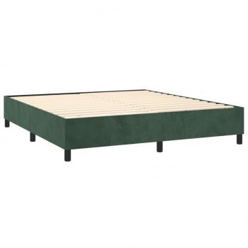 Boxspringbett Dunkelgrün 160x200 cm Samt