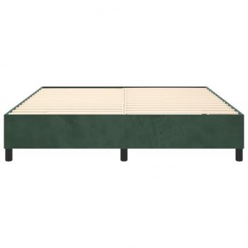 Boxspringbett Dunkelgrün 160x200 cm Samt