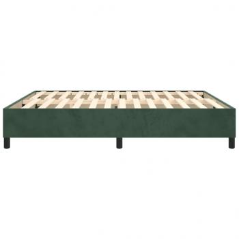 Boxspringbett Dunkelgrün 160x200 cm Samt