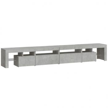 TV-Schrank mit LED-Leuchten Betongrau 260x36,5x40 cm