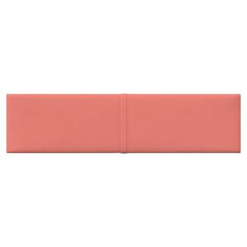 Wandpaneele 12 Stk. Rosa 60x15 cm Samt 1,08 m²