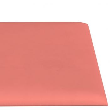 Wandpaneele 12 Stk. Rosa 60x15 cm Samt 1,08 m²