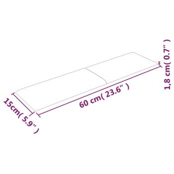 Wandpaneele 12 Stk. Weinrot 60x15 cm Samt 1,08 m²