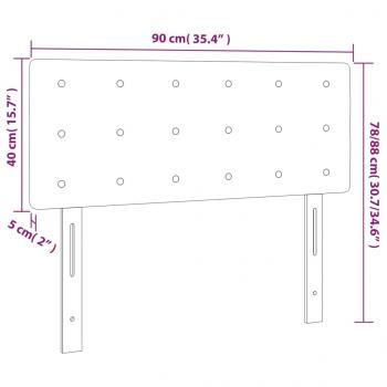 Kopfteil Hellgrau 90x5x78/88 cm Stoff