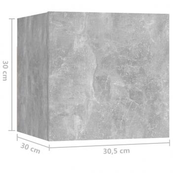 8-tlg. TV-Schrank-Set Betongrau Holzwerkstoff