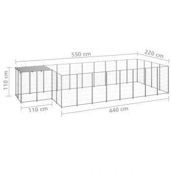 Hundezwinger Silbern 10,89 m² Stahl  