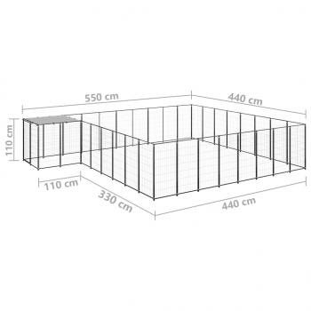 Hundezwinger Schwarz 20,57 m² Stahl  