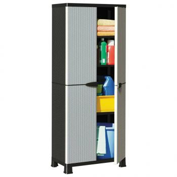 ARDEBO.de - Kunststoffschrank 68x39x171,5 cm Rattan-Design