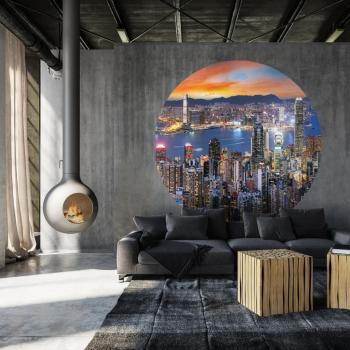 WallArt Fototapete Skyline by Night 190 cm