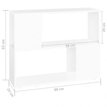 TV-Schrank Weiß 80x24x63 cm Holzwerkstoff