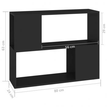 TV-Schrank Schwarz 80x24x63 cm Holzwerkstoff