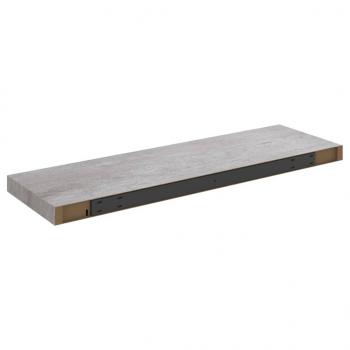 Schweberegale 2 Stk. Betongrau 80x23,5x3,8 cm MDF